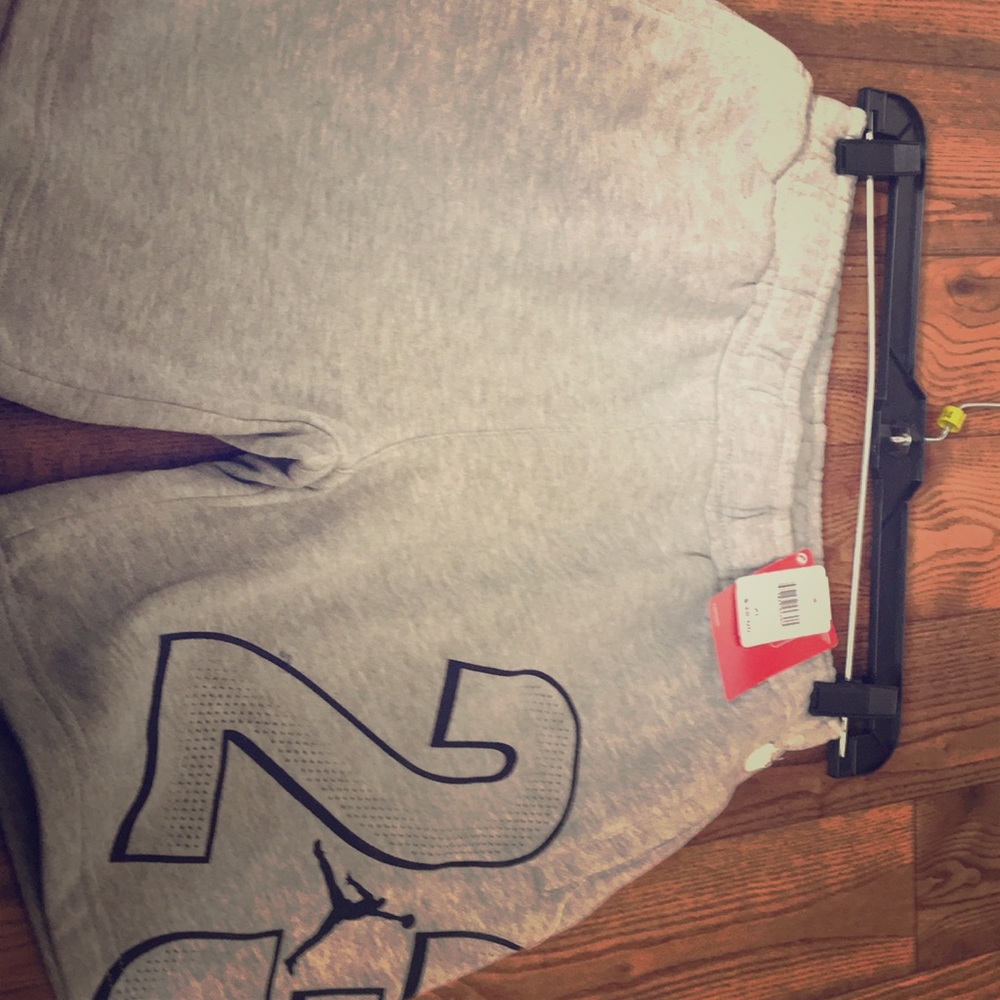 Grey and black Jordan sweat shorts!